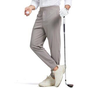 Men's Stretch Golf Sweatpants Pant with Zipper Pockets Tapered Athletic Pants